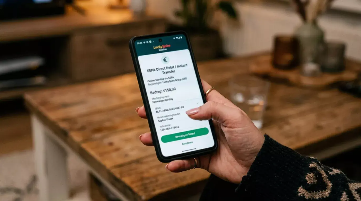 SEPA Instant als realtime betaalrails onder casinostortingen, met IBAN-overschrijving in de eurozone