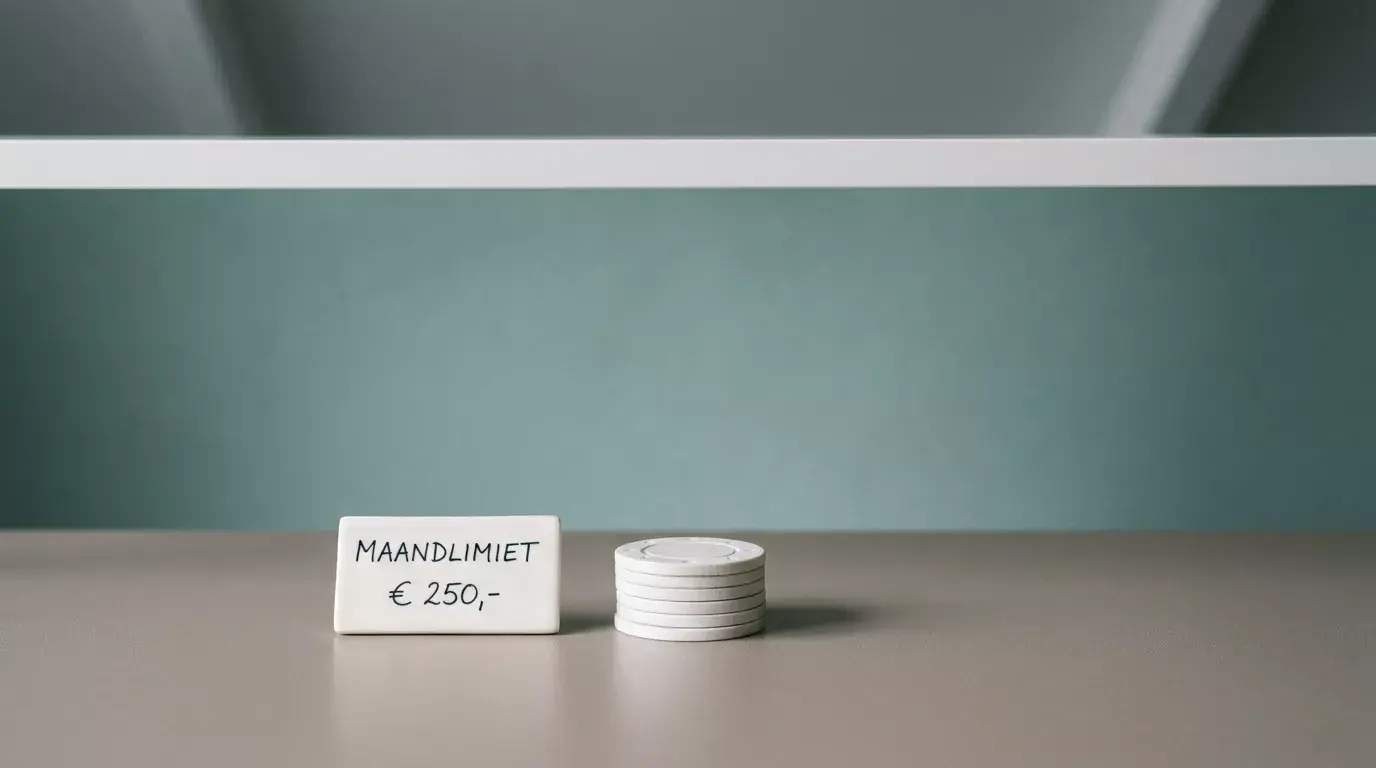 Maandelijkse stortingslimiet bij een Nederlands casino, met de bedragen 700 en 300 euro